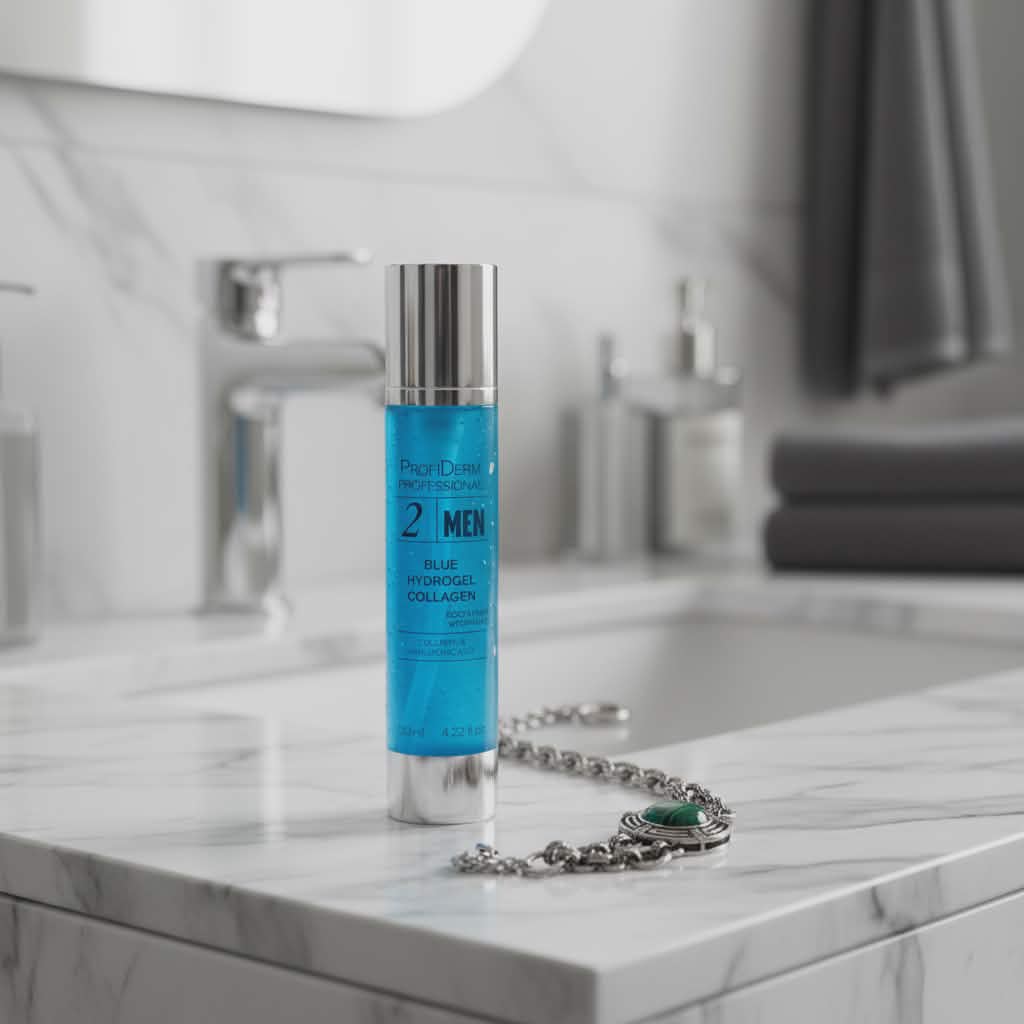 Kollageeni hüdrogeel Men taastab rakuprotsesse, rahustab nahka, tõstab elastsust ja kudede toonust. Sobib ka tundlikule nahale, põletuste ning haavaraviks.