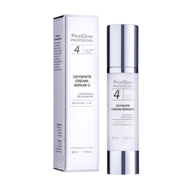 OxyWhite Cream Serum C on toode, mis lisab nahale hapnikku ja on liposoomse C vitamiiniga.