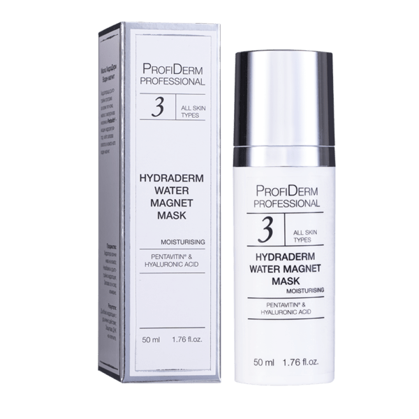 ProfiDerm Water Magnet mask on suurepärane naha niiskuspuuduse taastaja, toimib kuni 48 h järjest, parandades turgori stabiilsust