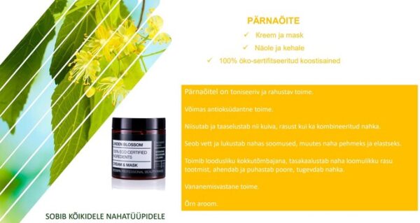 Linden Blossom Cream Mask - Pärnaõite kreem - mask - Image 3