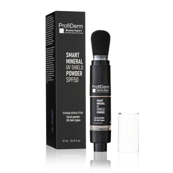 Smart puudriga mineraalpuuder SPF 50 tagab kaitse UV -kiirguse, infrapuna ja sinise valguse eest.